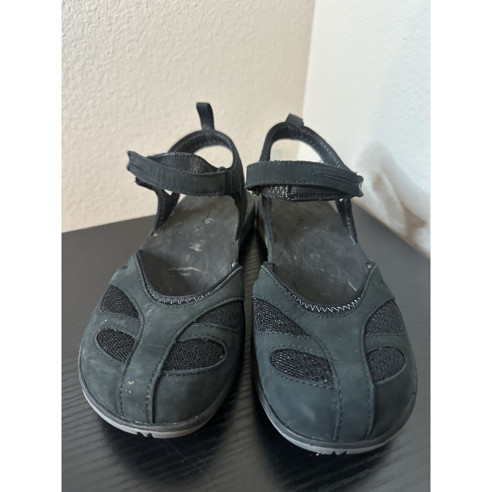 Merrell Siren Wrap Q2 Athletic Sandal Women's Sz 7 Black Leather Fabric